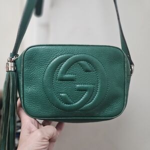 Gucci green Soho Disco leather  crossbody bag